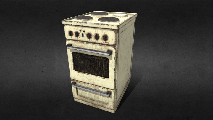 Old Soviet stove 3D Model