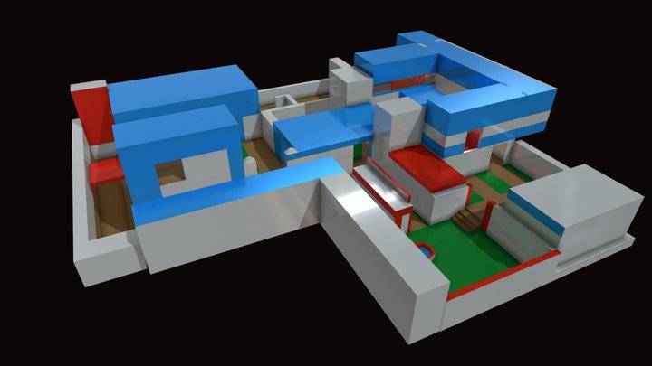 FPS map warface big castle pvp pve – Modelo 3D gratuito STL