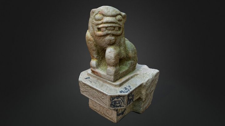 Chinese Dog Statue 3D Model