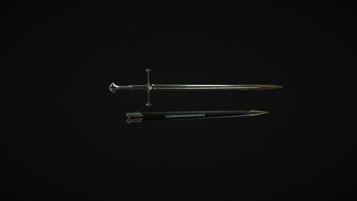 Anduril Sword (Lord of thr Rings) 3D Model