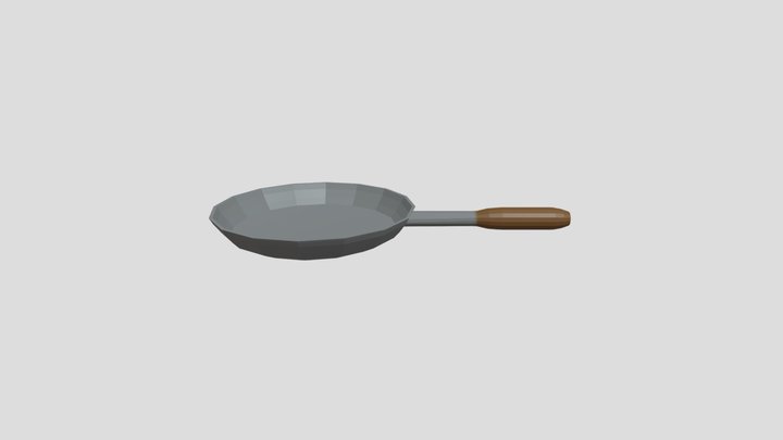 Cooking Pan Low Poly 3D Model