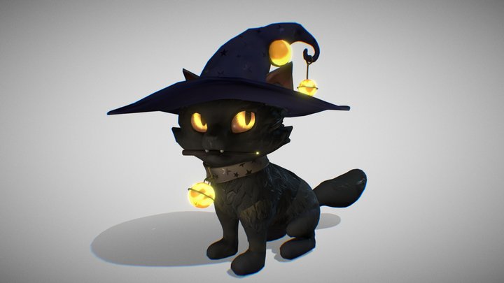 Wizard Cat 3D Model