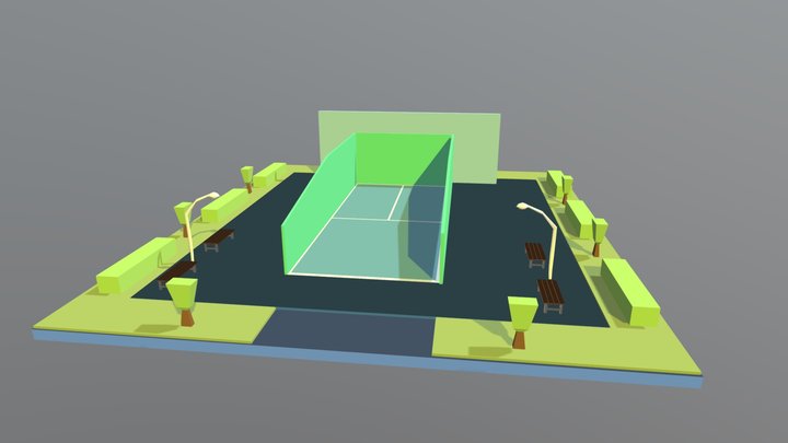 Fronton (court) 3D Model