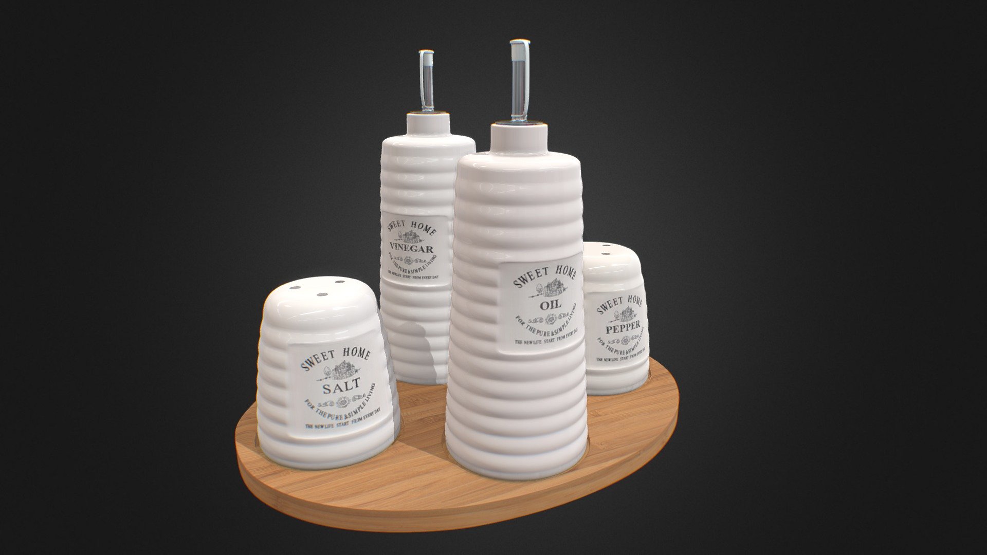Salt Pepper Oil Vinegar Set