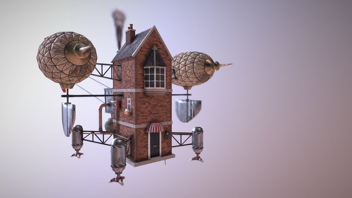 Flying 'Airship' House - World Skills 2022 3D Model