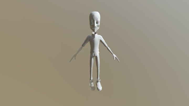 Bald Dude No Neck 3D Model
