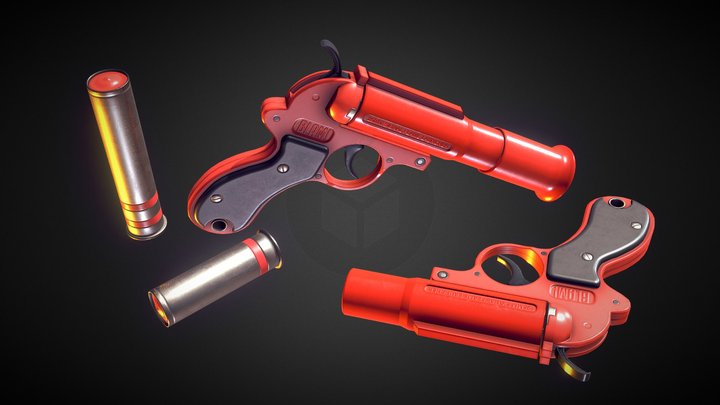 Flare Gun 3D Model