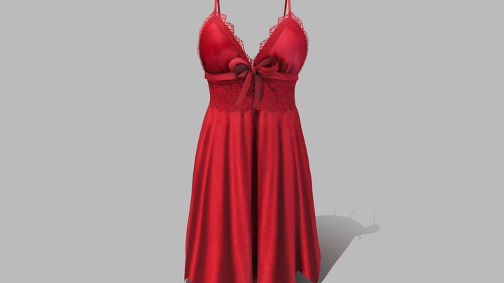 Babydoll Cami Dress 3D Model