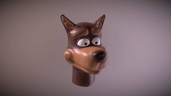 Cartoon Dog 3D Model