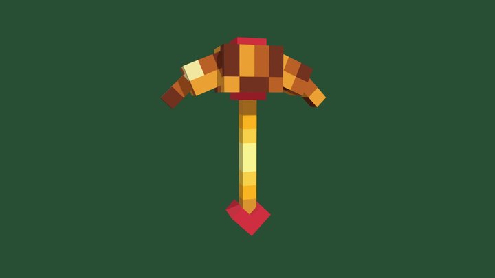 Croissant Cookie Inspired Pickaxe 3D Model