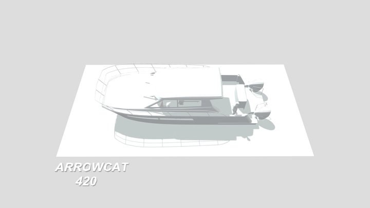 ArrowCat 420 Power Catamaran 3D Model