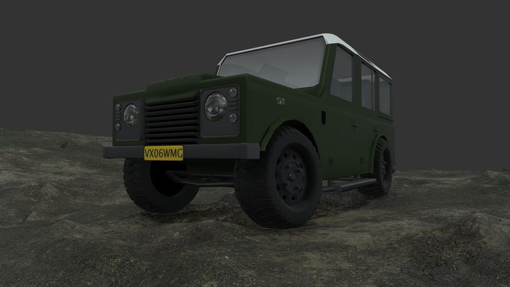 LowPoly_Land Rover Defender 110 (1987) 3D Model