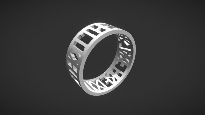 Hamlet Quote Ring 3D Model