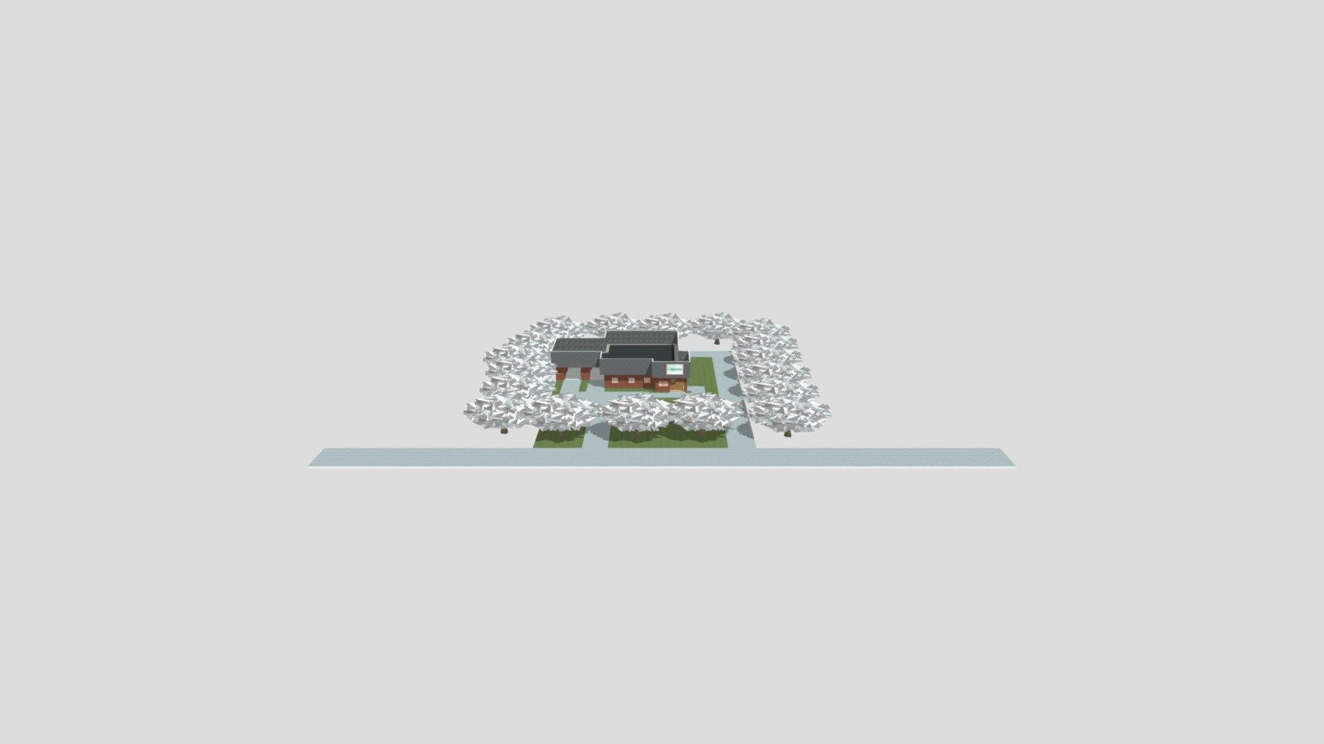 Dated credit union or bank — Sketchfab embed 3D viewer