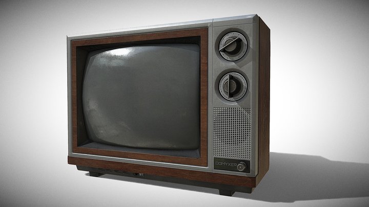 Retro TV 80'S - LowPoly 3D Model