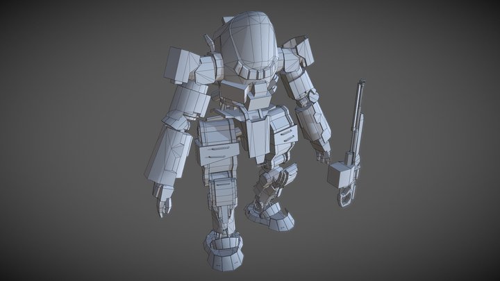 Ogre Mech Titanfall 3D Model