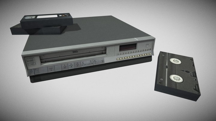 Gameready PSX Style VCR & VHS Set – Free 3D Model STL