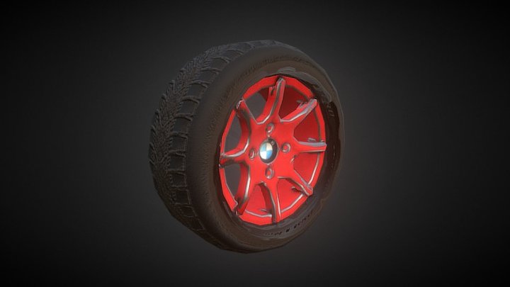Low poly bmw alloy wheel 3D Model