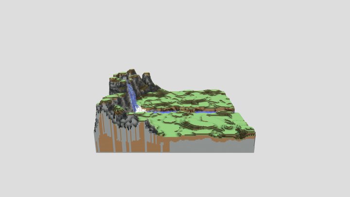 Village Bridge Terrain 3D Model