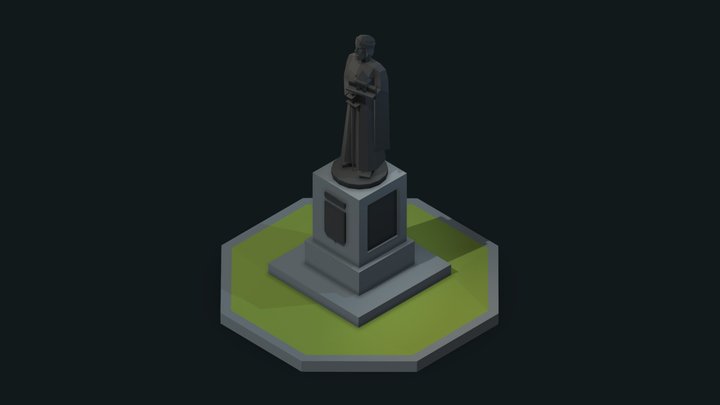 Monument to Yaroslav Mudryj 3D Model