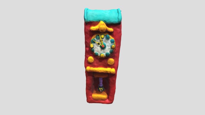 Grandfather clock 3D Model