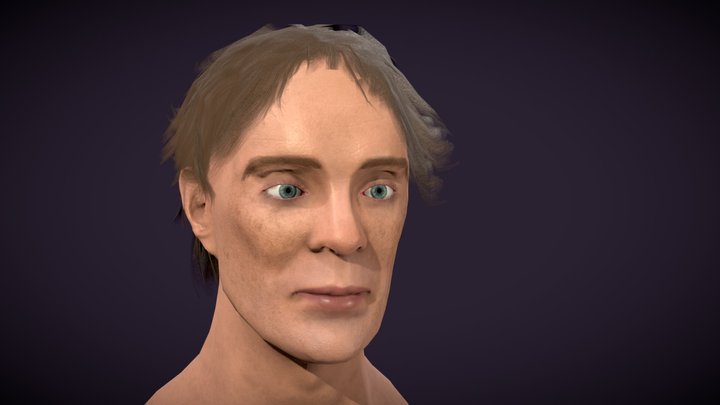 Cillian Bust game res 3D Model