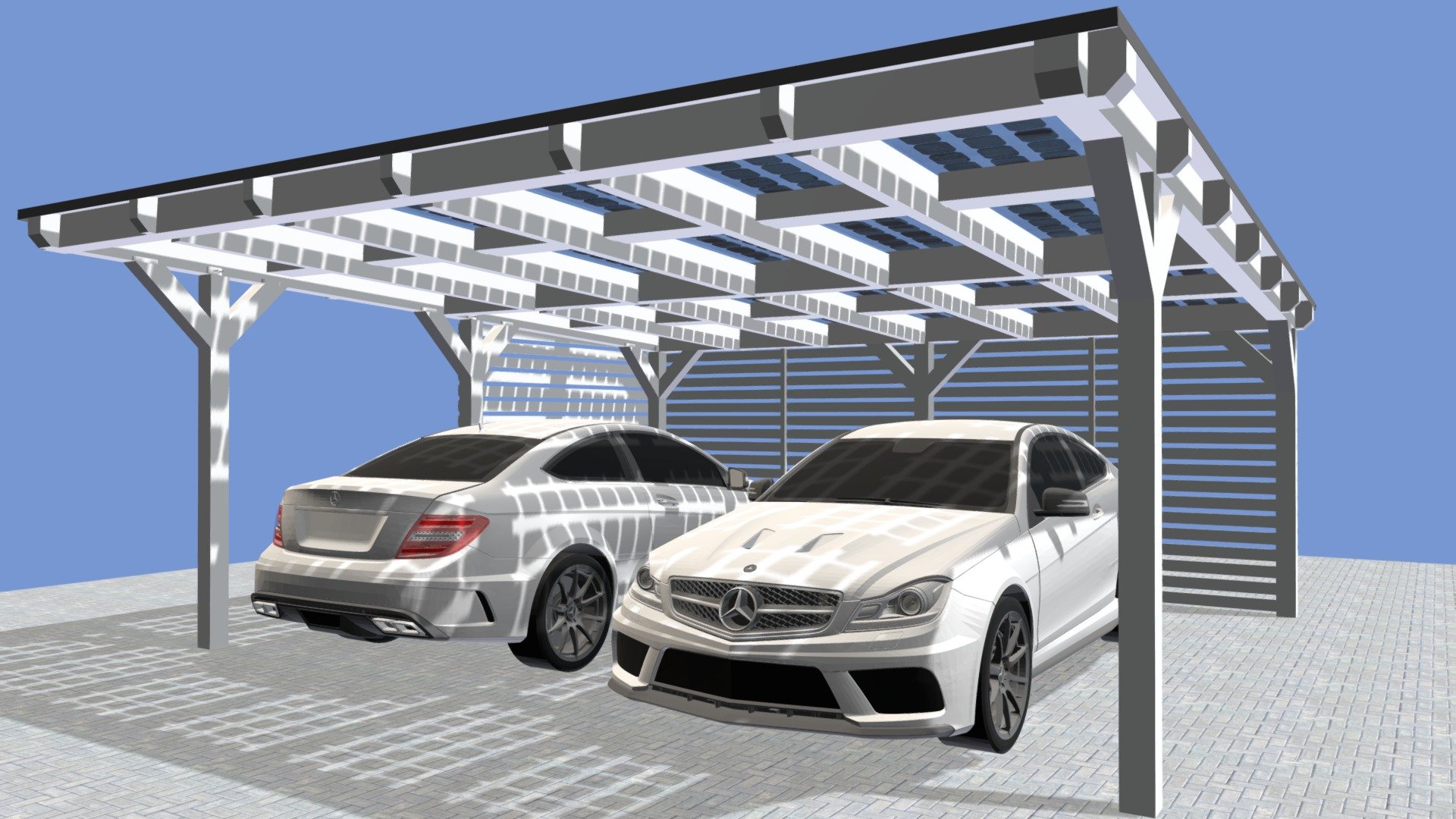 Veber King Plus Solar Carport 3d Model By Veber Wood Rendersales Ca4c3cd Sketchfab 1562