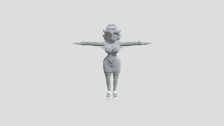 Serenity Lockhart - Untextured T-Pose 3D Model