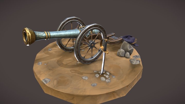 [STUDENT WORK] Stylized infantery canon 3D Model