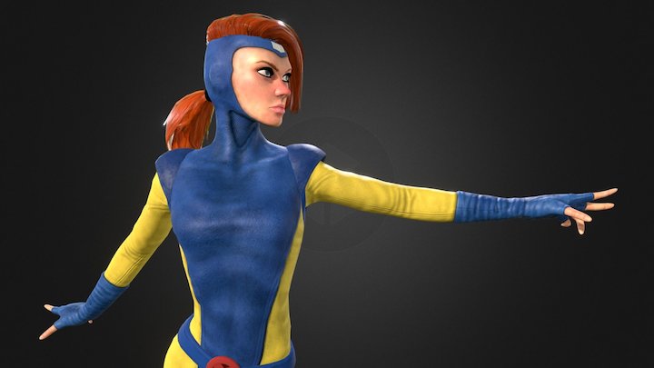 Jean Grey 3D Model