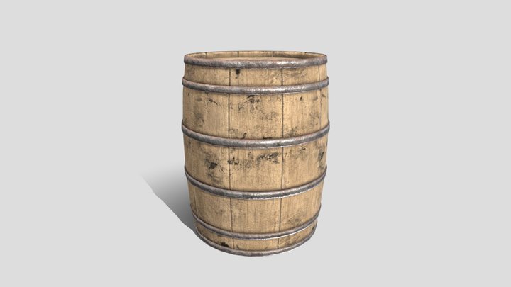 Simple Barrel 3D Model