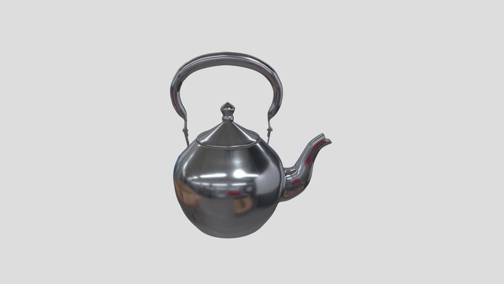 Metallic Teapot 3d Model