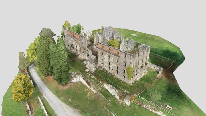 Haasberg castle with the surroundings 3D Model