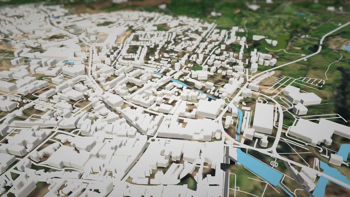 Stratford-upon-Avon 3D Model