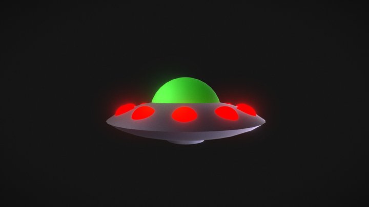 Spinning UFO 3D Model