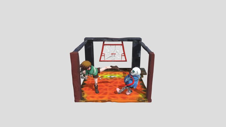 chara vs sans 3D Model