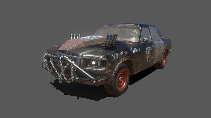 Post-Soviet Necro-car 3D Model