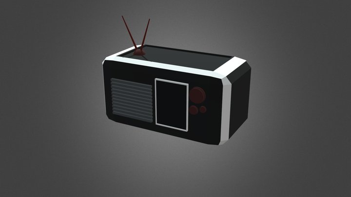 LowPoly Radio – Modèle 3D gratuit STL