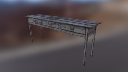 Long rotting table 3D Model
