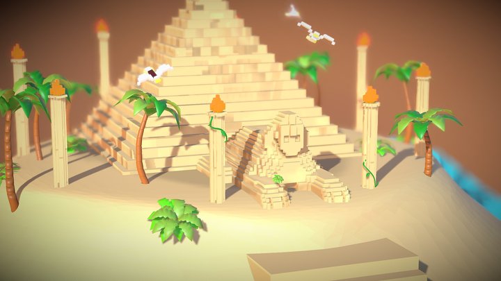 Ancient Egypt civilization island (Downloadable) 3D Model