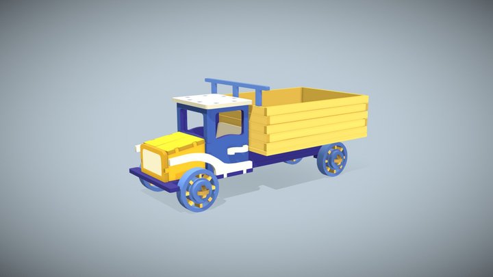 Track wooden toy 3D Model