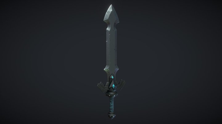 Stylized Fantasy Sword 3D Model
