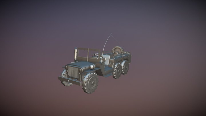 6x6 Jeep 3D Model