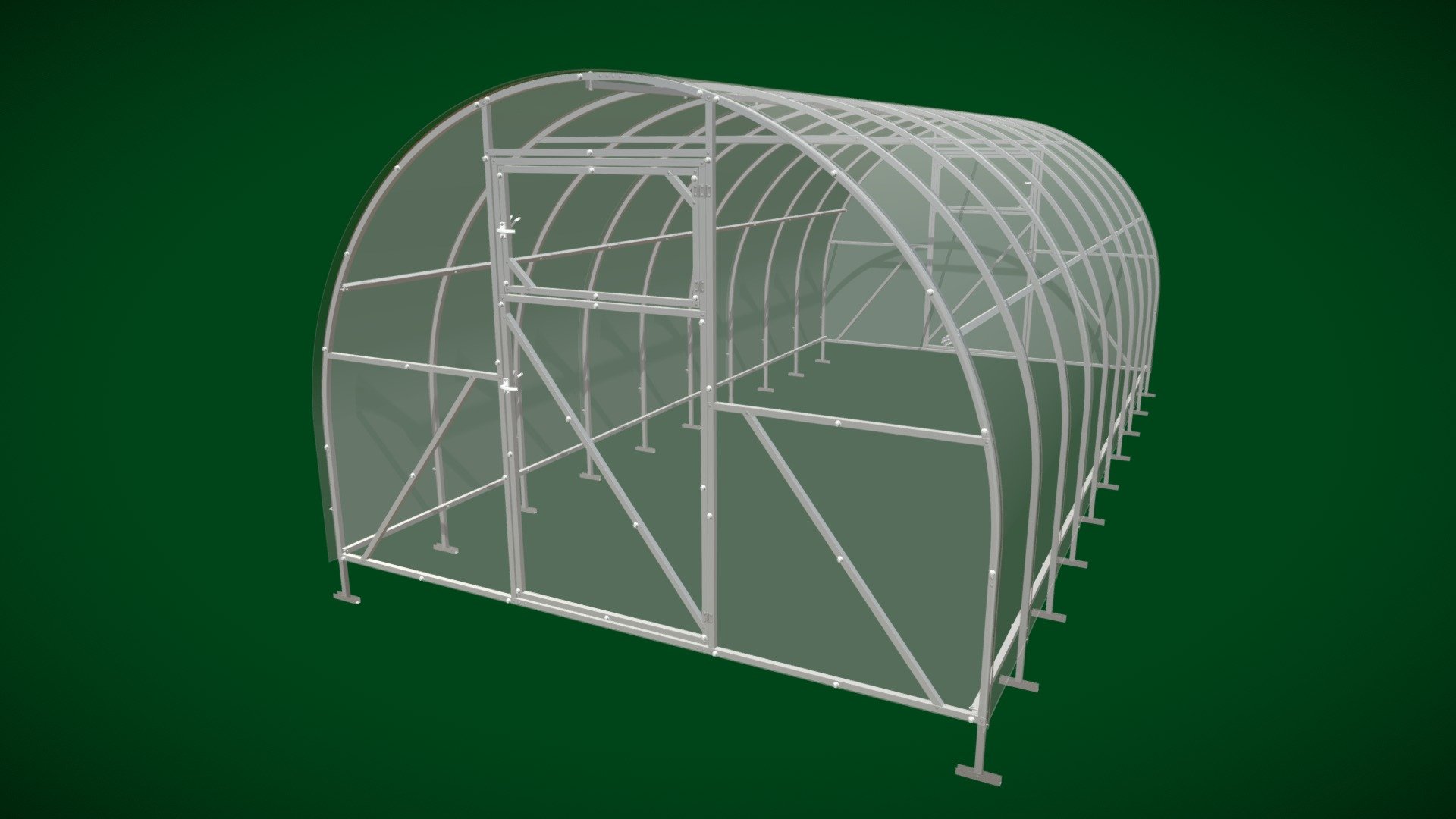 Arched Greenhouse 25x25