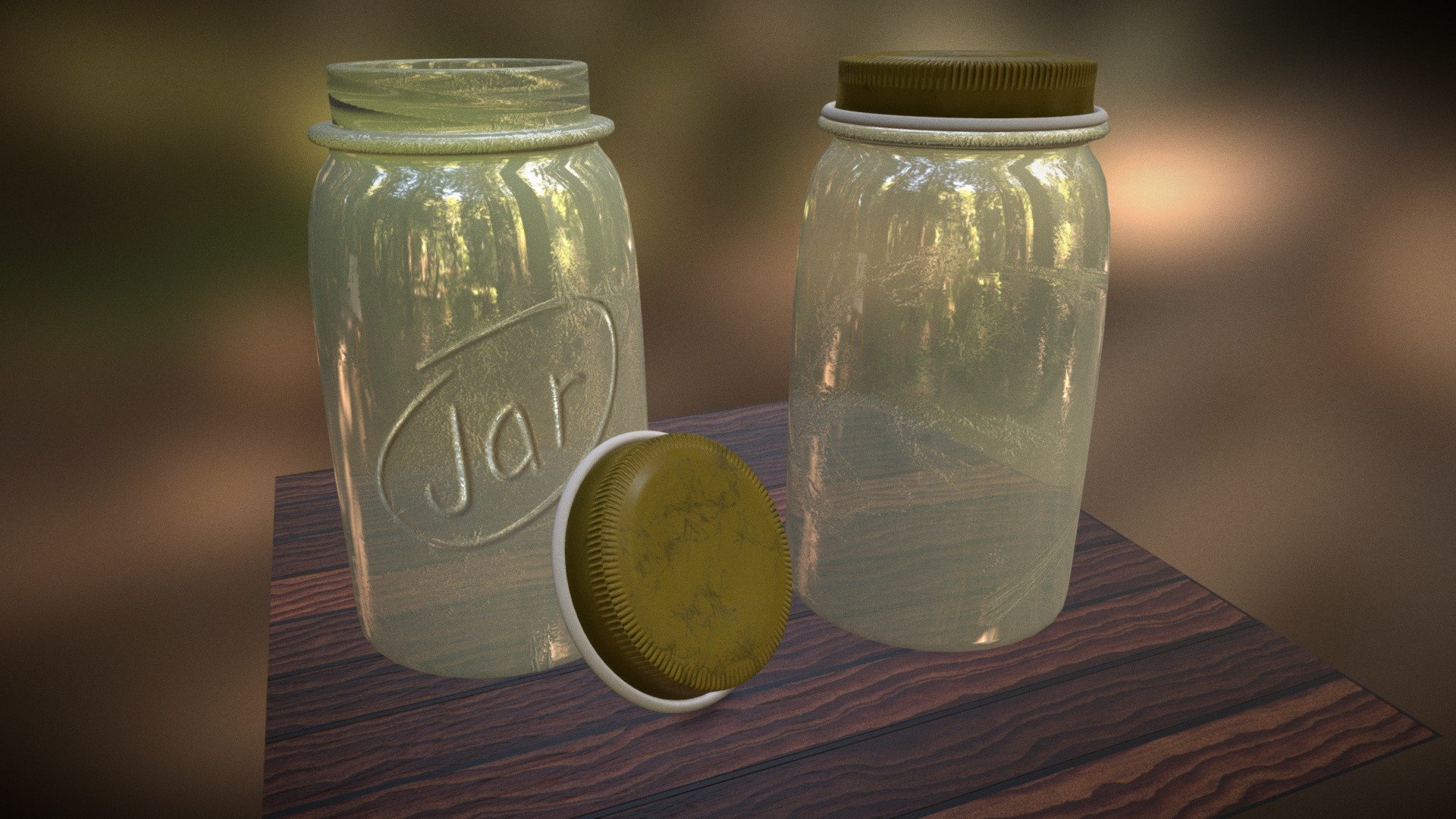 Mason Jars Download Free 3D model by [ca59b0f] Sketchfab