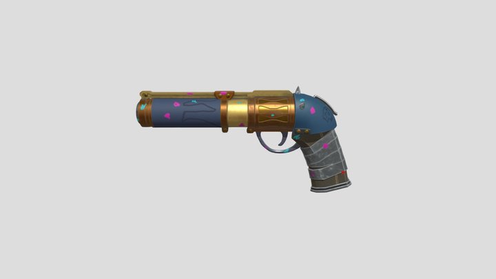 Jinx's Pistol from Arcane 3D Model