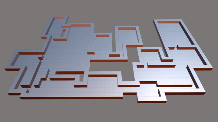 Procedurally Generated Level With Wall Open Top – Modello 3D gratuito STL