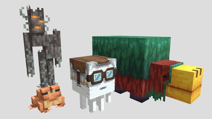 Frog creaking sniffer ghast for completely free 3D Model