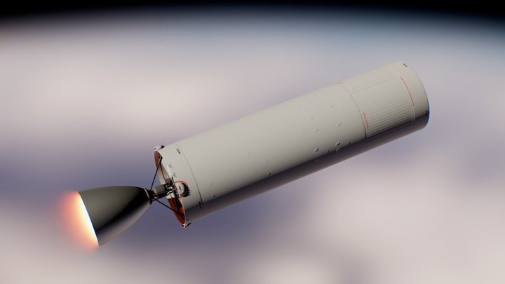 Rocket engine and art style experiment 3D Model