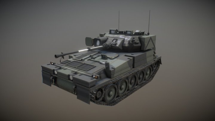 CVR-T Scimitar Armoured Reconnaissance Vehicle 3D Model